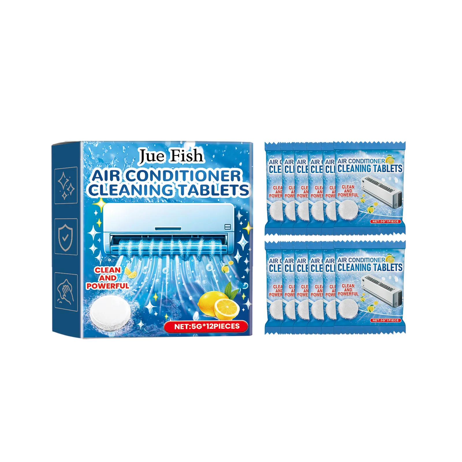 Air Conditioner Cleaner Tablet Radiator Filter Cleaning Coil Clean Deodorizer Condenser Descaler Air Conditioner Cleaning Agent