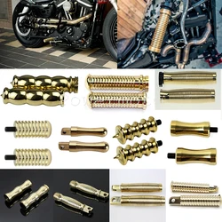For Harley Touring Road King Softail Sportster XL883 1200 Chopper Universal Brass Motorcycle 1