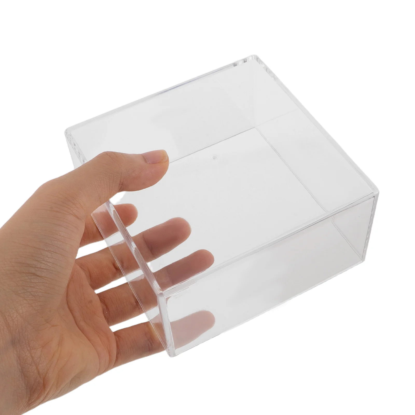 

6 шт., прозрачный акриловый квадратный чехол, высокая прозрачность, кубические стойки для ювелирных изделий, коллекционные предметы, шведский стол, еда, художественный дисплей, акрил