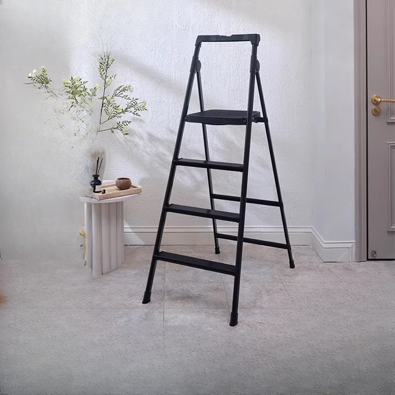 Aluminum alloy household ladder folding thick herringbone multifunctional four step wide pedal for indoor use