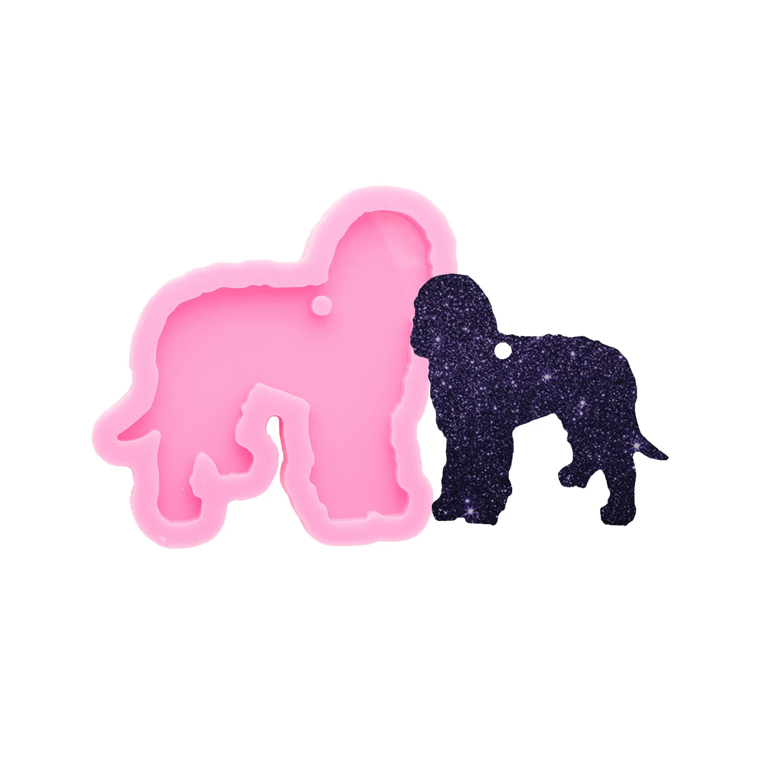 Samoyed Dog Breed Silicone Mold for Epoxy Resin Keychain Chocolate Gummy DIY Art Craft Supplies