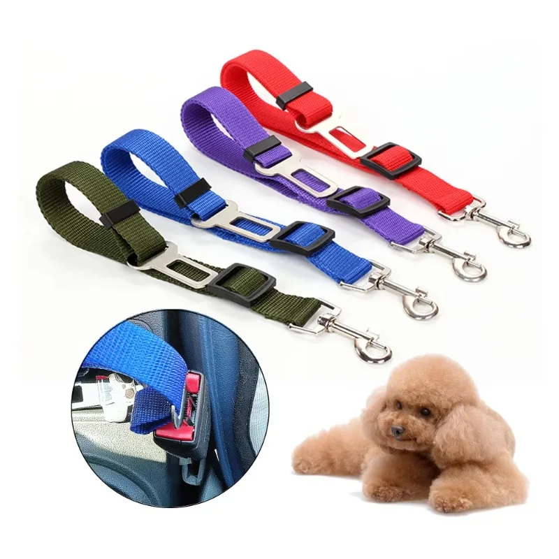 

High Quality Durable Pet Cat Dog Vehicle Leash Nylon Adjustable Car Seat Dog Safety Belt Dog Car Leash
