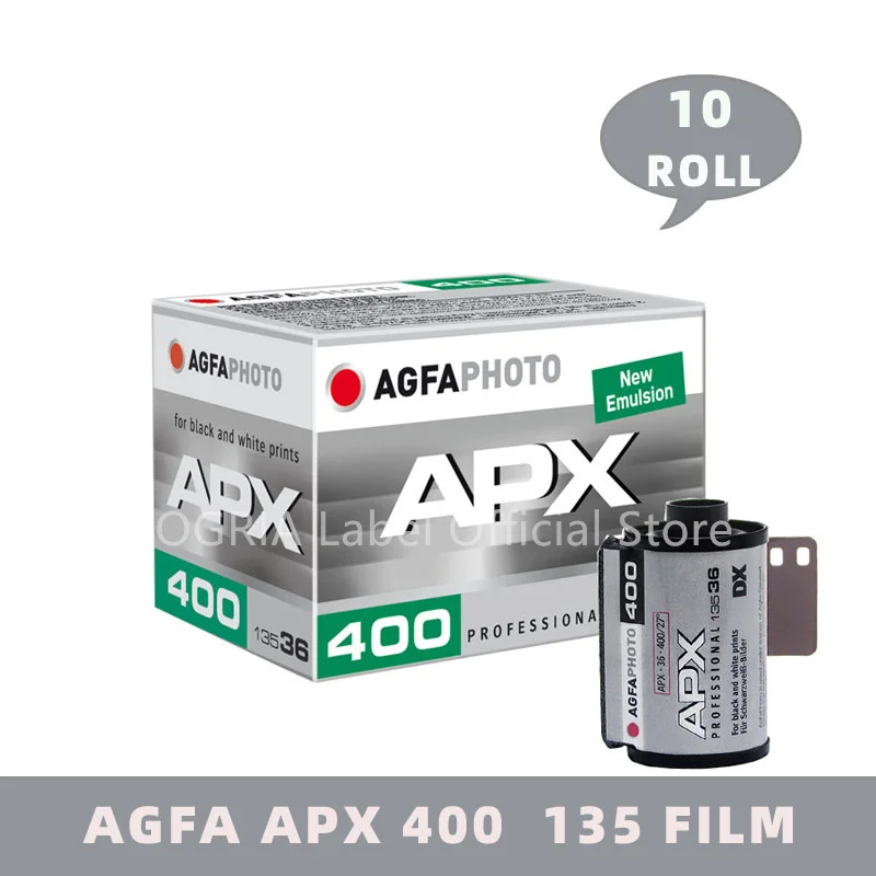 10 Rolls ILFORD 135mm B&W Film Rolls, HP5 Plus 400/Pan 100 400/Delta 400 ,Rollei RPX 100 400