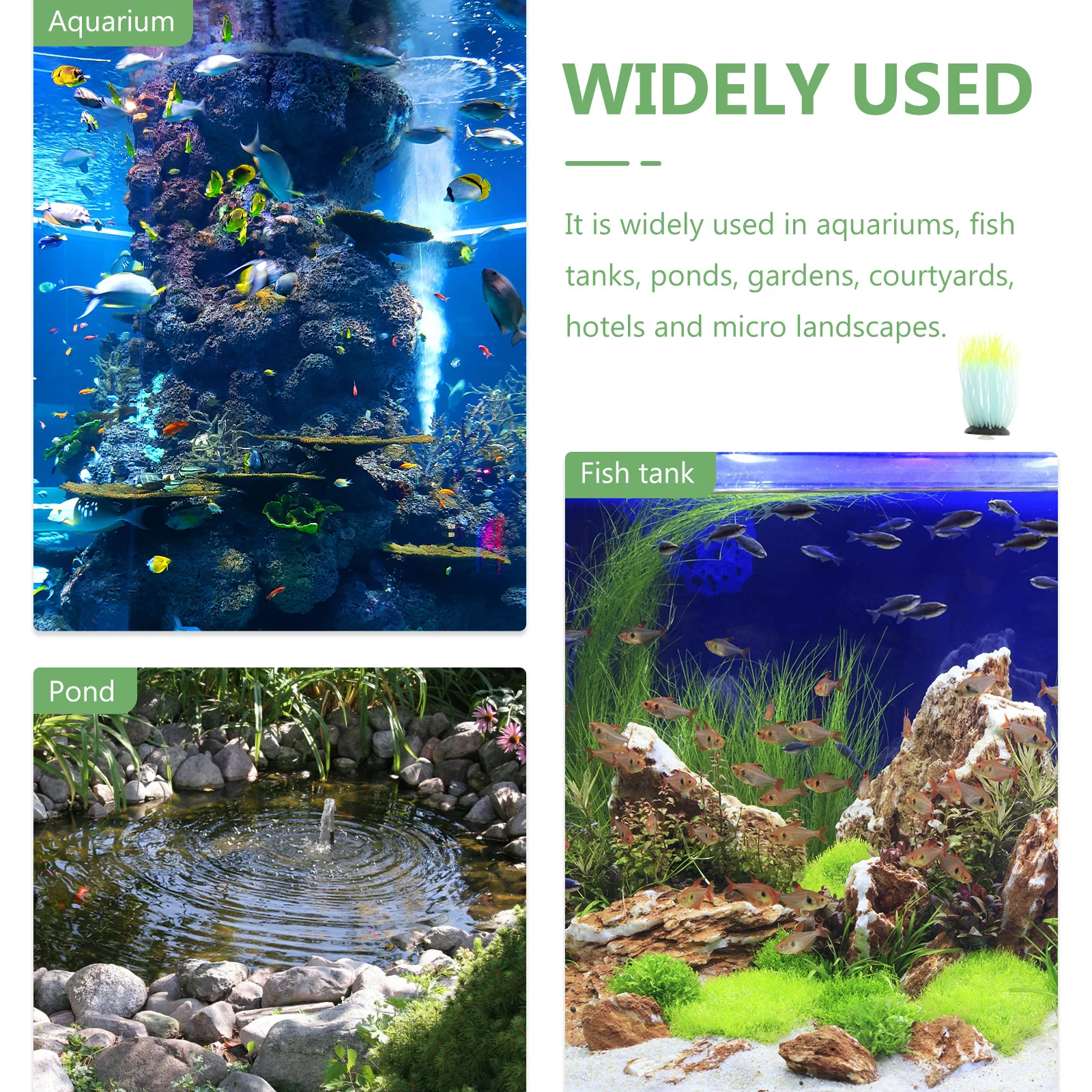 

Luminous Sea Anemone Decor Simulation Silicone Aquarium Ornament Realistic Design Safe for Fish Non-Moving with Suction Cup