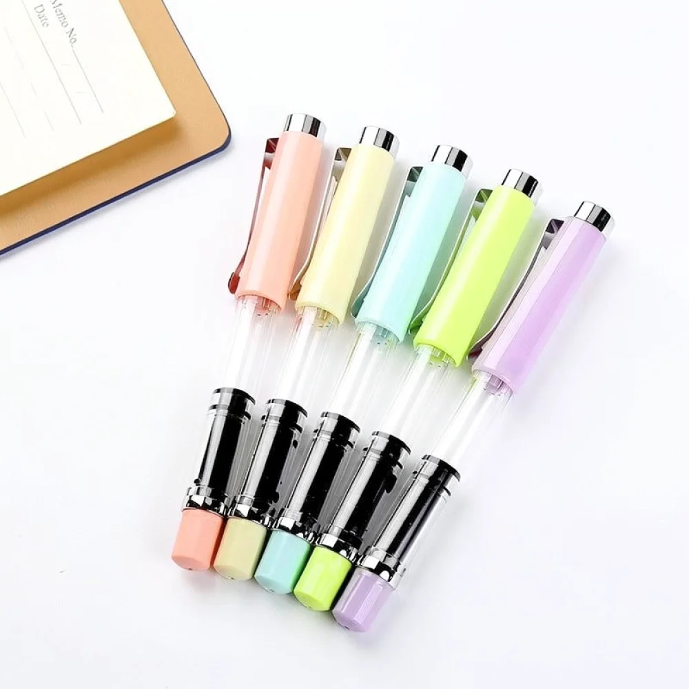 Smooth Fountain Pen Piston Filling Transparent Stationery Writing Tool Student School Stationery Office Calligraphy