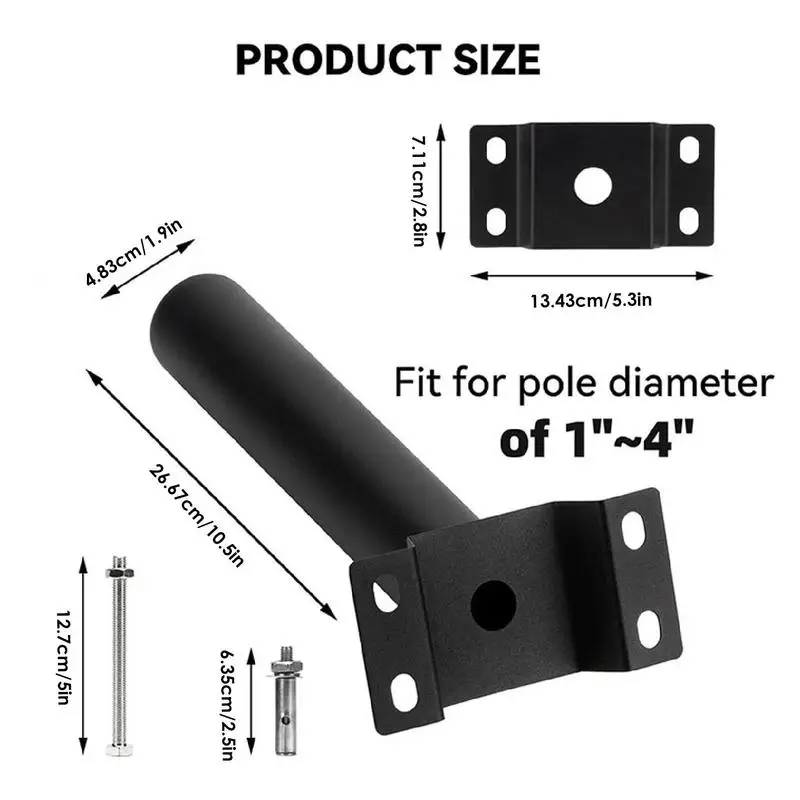 Soporte de farola impermeable para montaje en pared, poste de luz, accesorios para farolas solares, luz de cerdo, luces de Granero