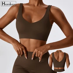 Naked Feeling Stretch Women antiurto Workout Underwear Gym Push Up Quick Dry Sport Top femminile Outdoor Running Workout reggiseno Sexy