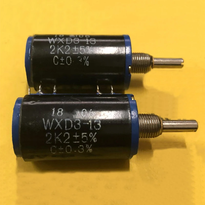 2Pcs WXD3-13 2W Multi-Turn Wire Wound Potentiometer 10 Turn 1K 2K2 3K3 4K7 10K Speed Regulation And Frequency Conversion