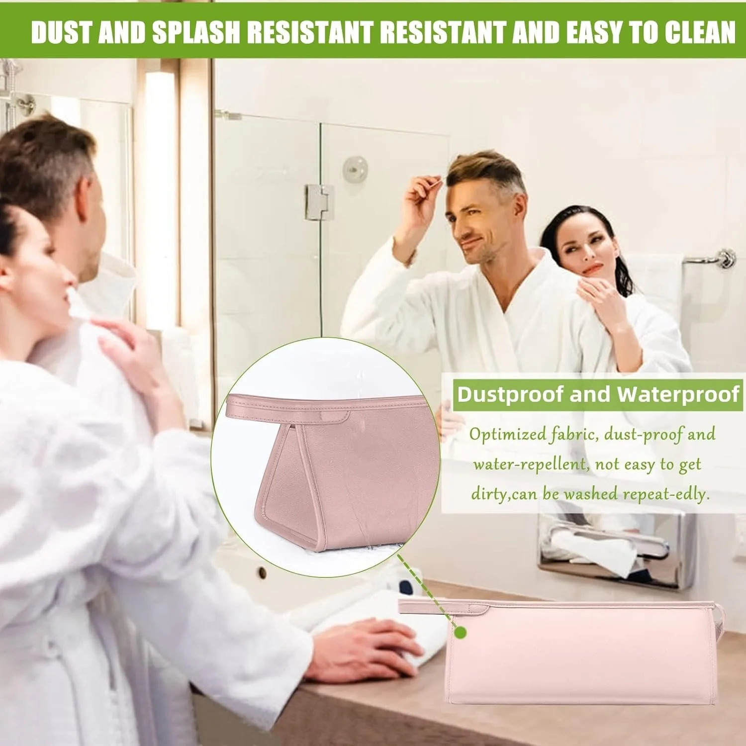 PU Leather Waterproof Travel Storage Bag, Portable Carrying Case Organizer Compatible with Dyson Airwrap, Curling Iron Accessory