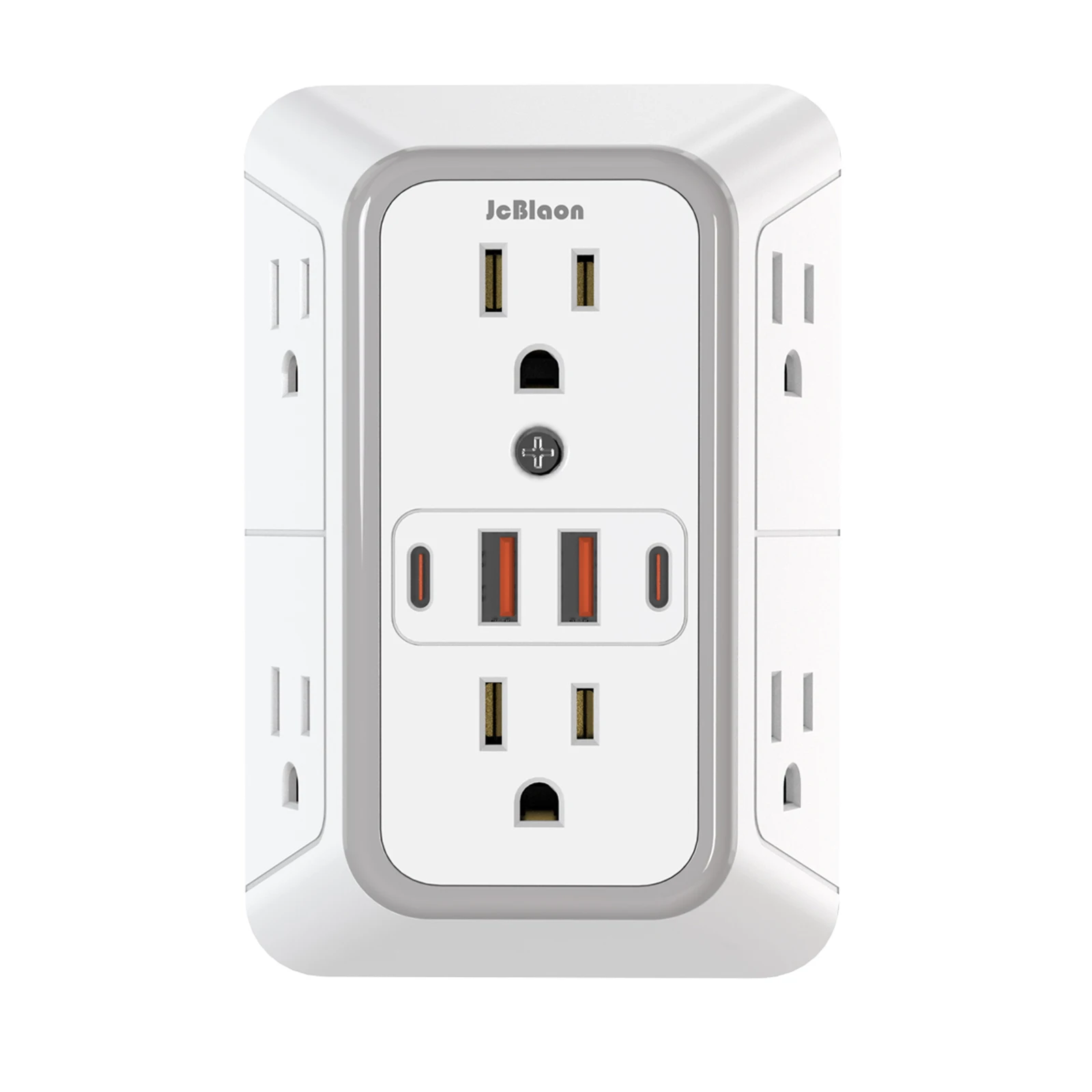 US Plug Power Strip with 6 AC Outlets 4 USB Port(2 Type C), Multi Socket Wall Socket Universal Network Filter Fast Charging