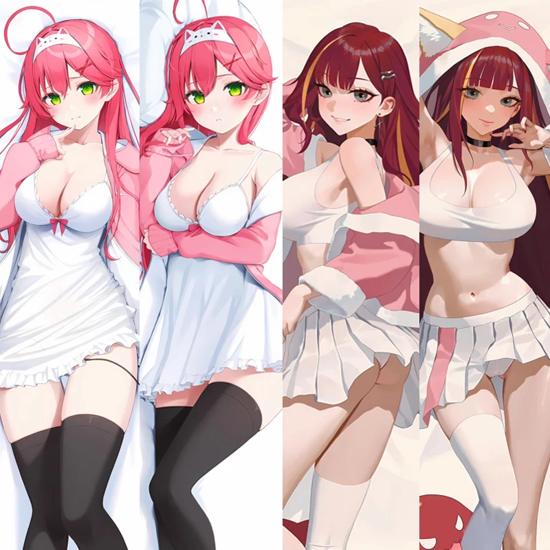 

Anime vtuber Elite Miko Dakimakura Pillowcase Cushion Cover Hugging Body Pillow Case Game Otaku Pillow Cover