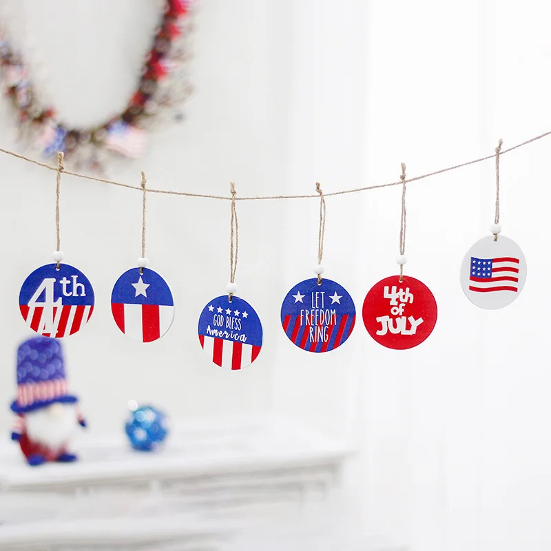 

Wooden American Independence Day Party Supplies 4th of July Party Decorations