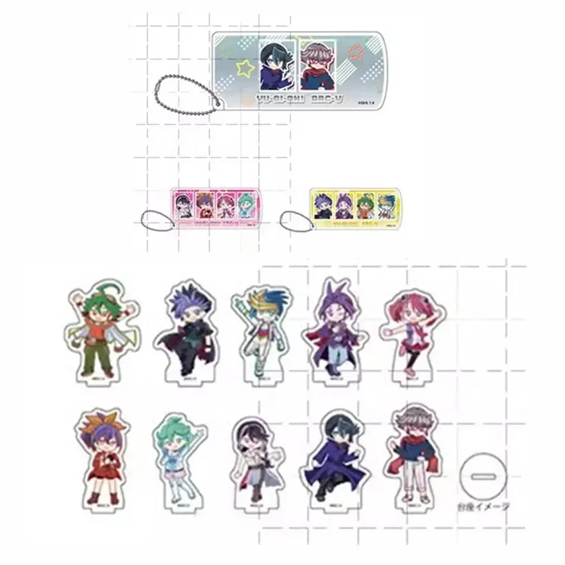 Anime Yu-Gi-Oh! ARC-V Acrylic Stand Mini Figure Doll Game YuGiOh Yuya Sakaki Reiji Akaba Keychain Cosplay Keyring Pendant Gift