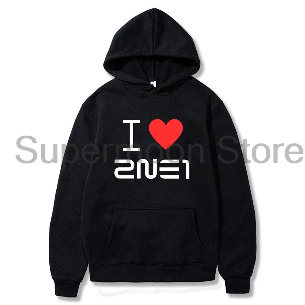 I Love 2NE1 Merch Welcome Back 2024 Hoodie Unisex Long Sleeve Streetwear Men Women Hooded Sweatshirts Kpop Clothes