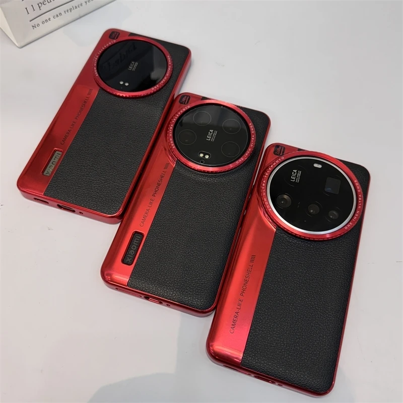 Etui na Xiaomi 15 Ultra 14 13 New Color Blocked PU Leather Hard Cover For For Xiaomi Mi 14 Ultra 15 13Ultra 5G Protection Shell — zdjęcie produktu 2