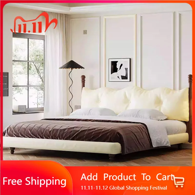 

Human Dog Modern Bed Bedroom Frame Luxury Double Design Massage Bed European Simple Safe Letto Matrimoniale Unique Furniture