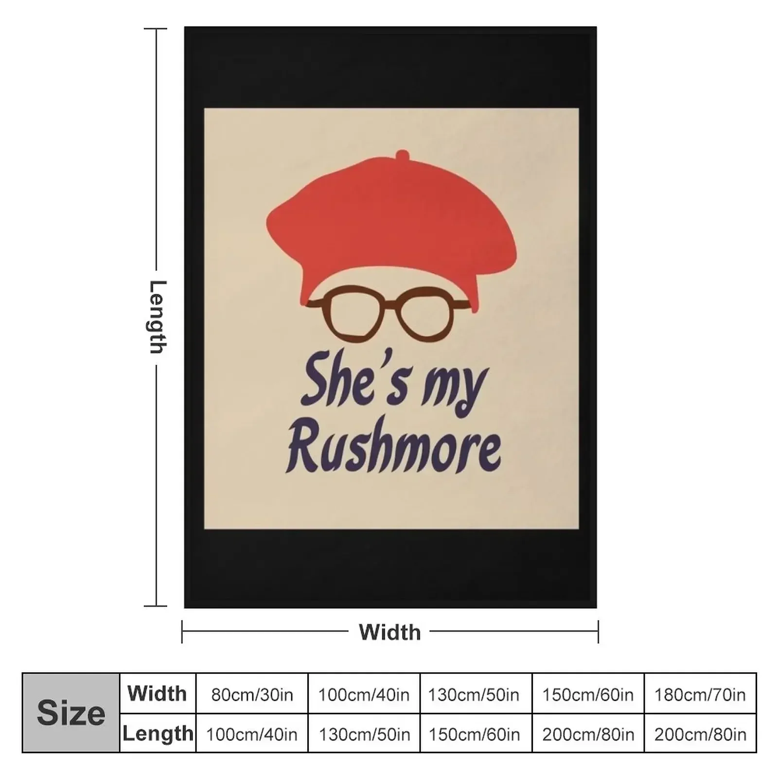 Rushmore is Max Poster Throw Blanket couch cozy soft plush fuzzy picnic outdoor blanket