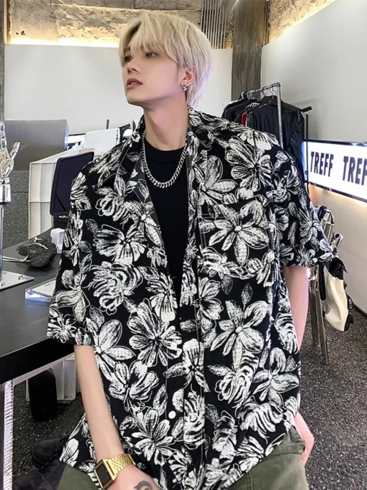 

Мужская сумка большого размера 300, гонконгская Sle с ретро-принтом, ort Sve Loose Design Sensation Small ence irt Jaet