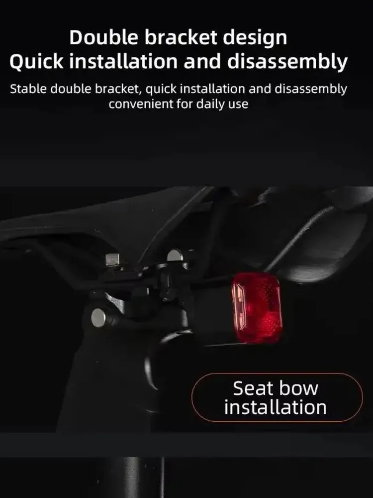 

ESLNF Safety Smart Cycling Waterproof Bike Warning Taillight Bicycle Sensing Digital Light Tail Rear Display Intelligent
