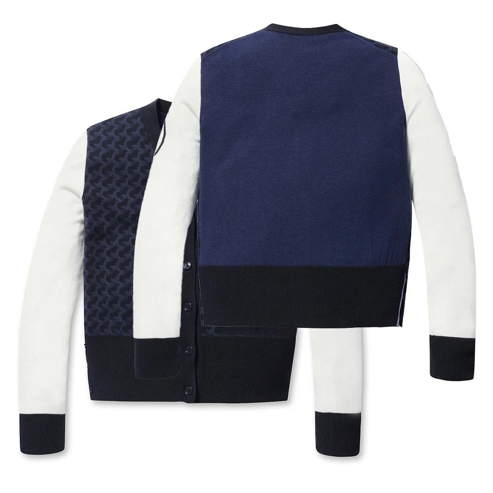 

Ele Knitted Open Cardigan Women's High-End V-Ne Golf Jaet Luxury Korean Sle Outerwear Long Sve Commute Faion