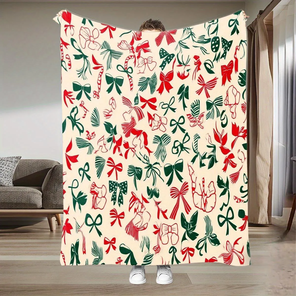 

Top pick1pc Heart Butterfly Flannel Blanket Pink Red Print Valentine's Day Romantic Indoor Outdoor Throw