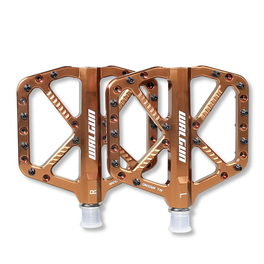 AliExpress WALGUN Mtb Bicycle Pedals CNC Titanium Alloy Axis Road MTB Bike Pedals DU Bearings Non-slip 110*105mm Single 181g Cycling Parts
