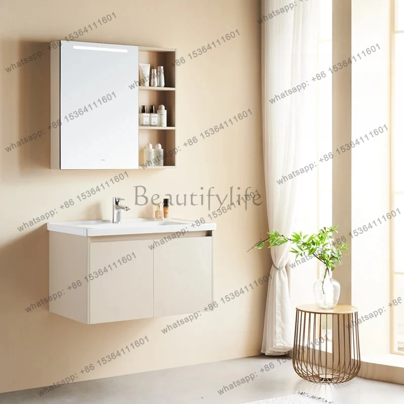 bath smart bathroom cabinet ceramic integrated basin toilet storage hand washbasin cabinet combination washstand