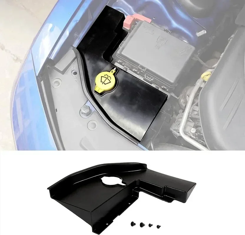 

For Dodge Charger Chrysler 2015-2024+ Plastic Windshield Wiper WasherTank Engine Bay Side Panel Reservoir Protection Cover Trim