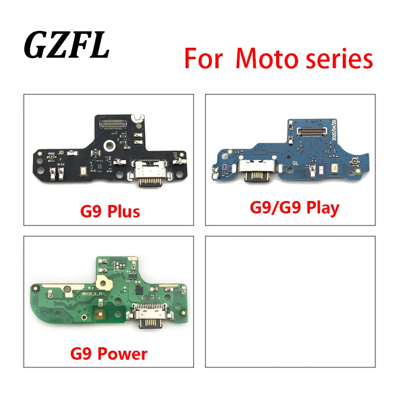 New USB Charging Port Connector Board Flex Cable With Mic Microphone For Motorola Moto G9 Play Plus Power Replacement Parts