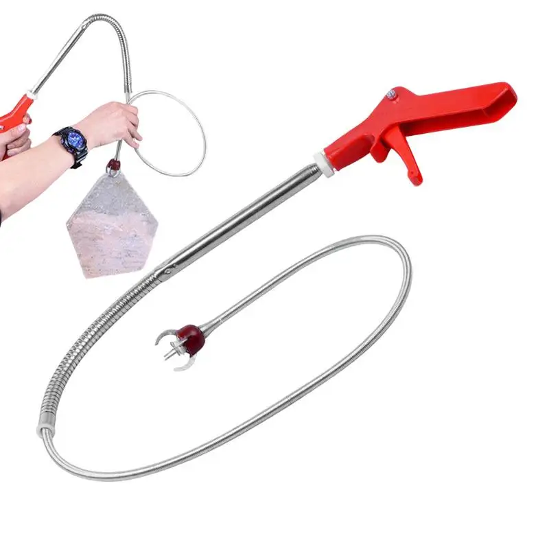 

Toilet Drain Snake With Claw Picker Non-Slip Flexible Plumbing Tools for Tube Cleaning Auger Grabber Tool Pipe Unclogging Tool