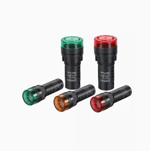 Zumbador de Flash de sonido intermitente, AD16-16SM, alarma de sonido y luz de AD16-22SM, 12/24/36/110/220/380V, lámpara de señal de luz indicadora