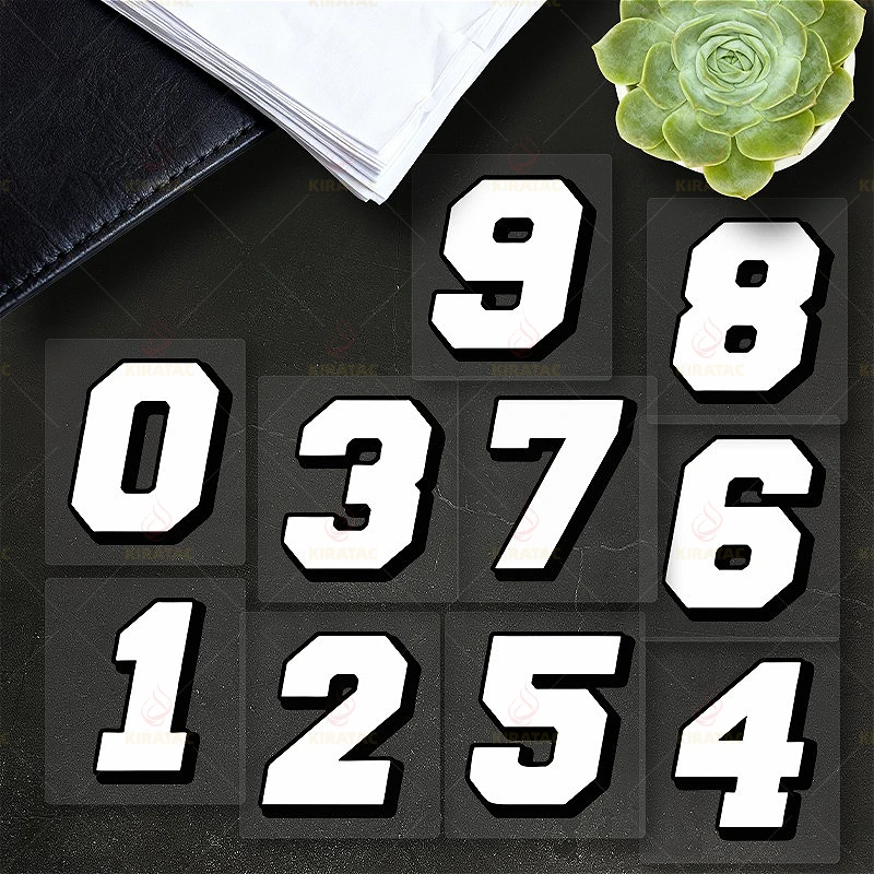 1 قطعة ملصقات دراجة نارية بيضاء عدد مقاوم للماء DIY بها بنفسك دراجة نارية Fairings الخوذ نوافذ السيارات الدراجات البخارية شارات الفينيل العالمية