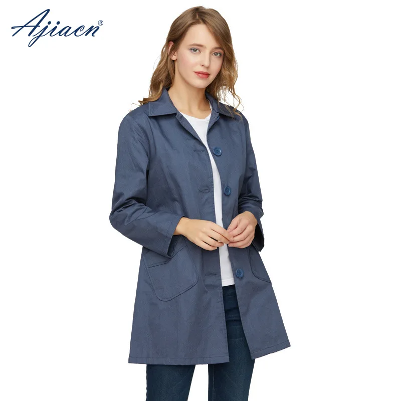 Women's Radiation Protection Coat Windbreaker Workwear Mid-Length