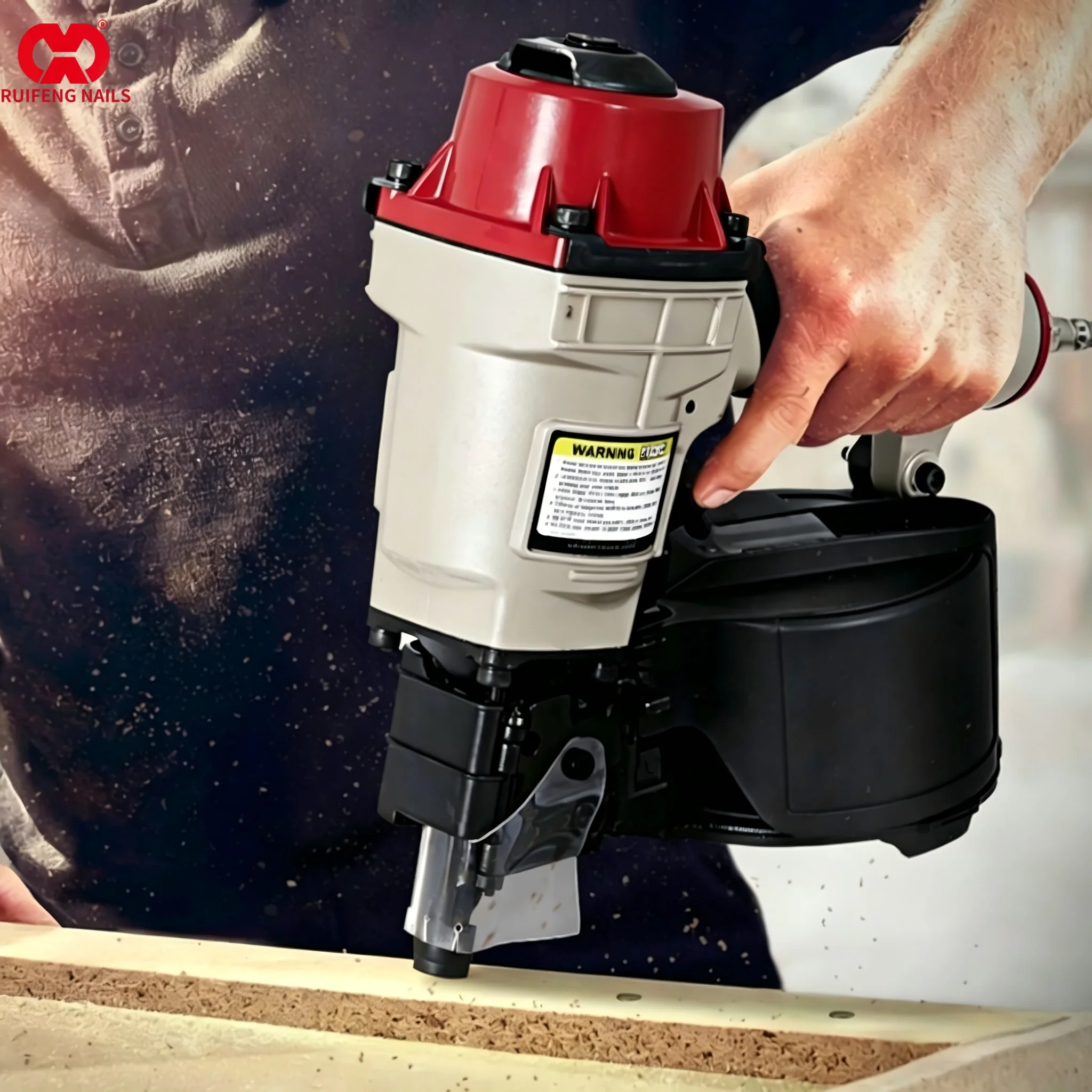Coil Roofing Nailer Pneumatic 15 Degree - Ruifeng Nails CN55/CN70/CN80/CN90 15 Degree Air