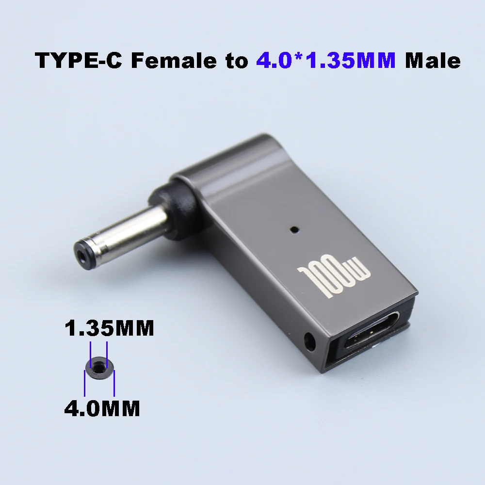 

PD 100W Power Charger Adapter Connector USB Type-C Female to DC 4.0*1.35mm Male Jack Plug Converter for Acer Samsung Lenovo