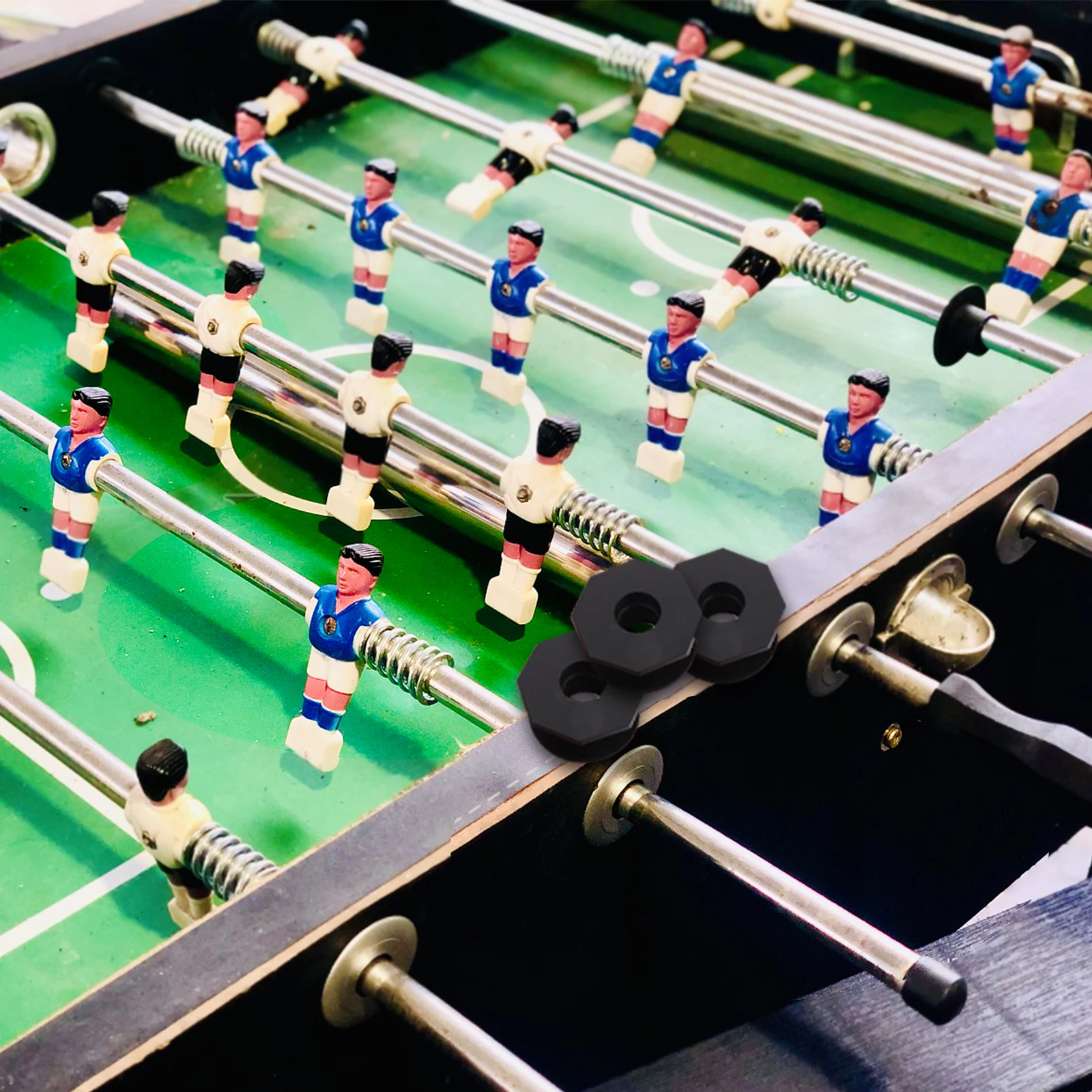 8 คู่ Foosball Men เปลี่ยนเครื่องแบริ่งพลาสติกอะไหล่ตารางเกมฟุตบอลอุปกรณ์เสริมการหมุนเรียบ