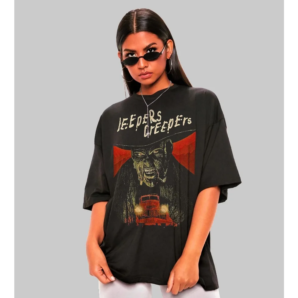 Jeepers Creepers Movie Shirt Retro Horror Film Tee Summer Men's and Women's Loose and Breathable T-shirt Top