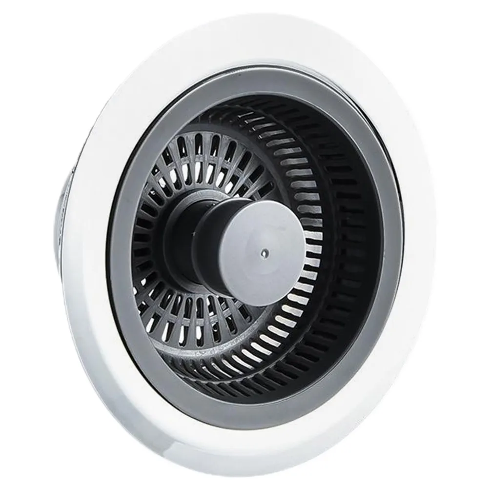 

Food Strainer Basket Metal Sink Drain Kitchen Compact Drainage Filter Hair Catchers