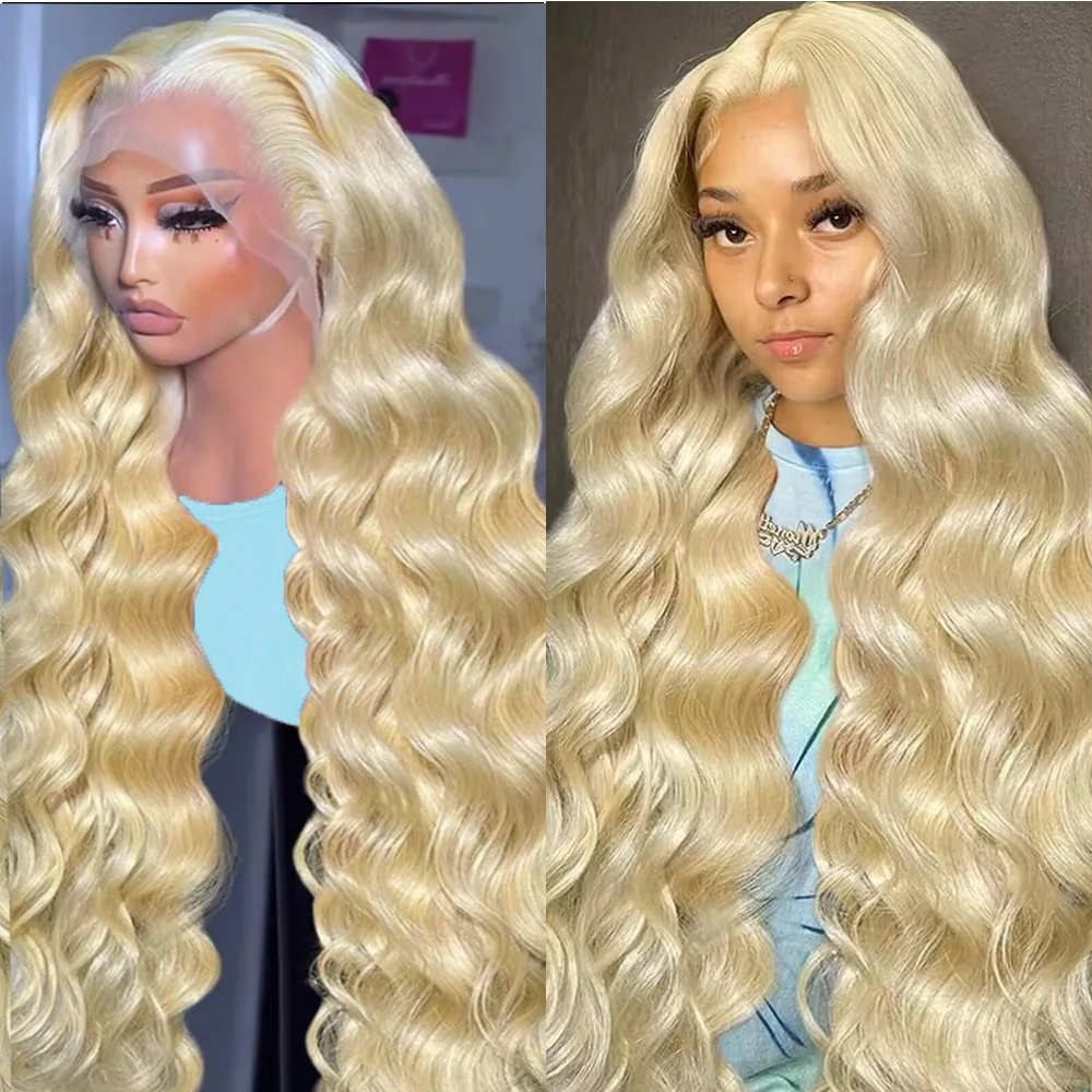 

30 40 Inch 613 Honey Blonde Body Wave 200 Density 13x6 HD Lace Front Human Hair Wigs 13x4 HD Lace Frontal Wigs for Black Women