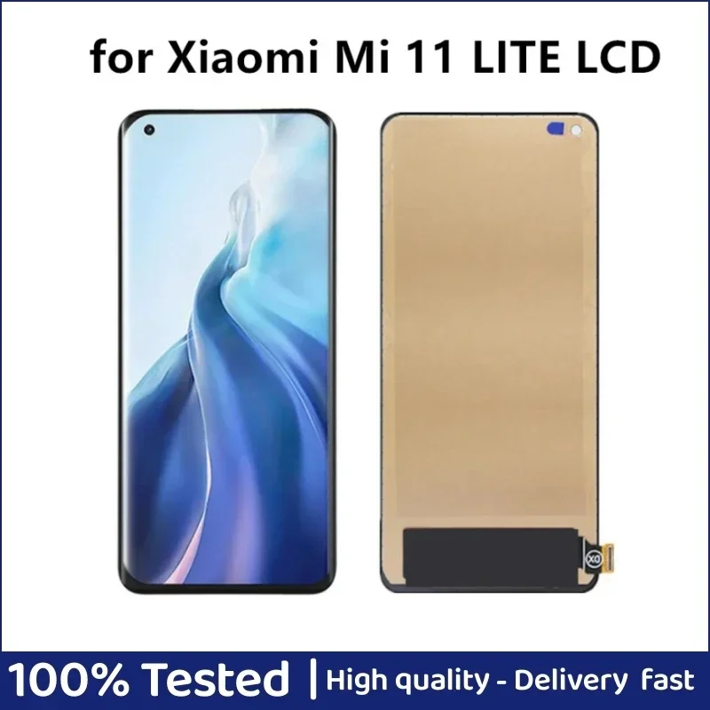 TFT Lcd  6.55'' Mi11 LITE Display Screen, for Xiaomi Mi 11 LITE M2101K9AG, M2101K9AI Lcd Display Touch Screen Digitizer Assembly