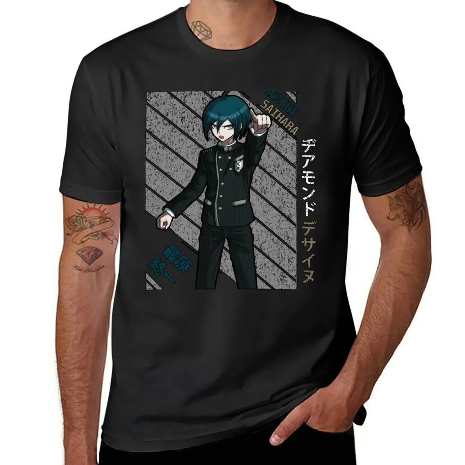 Shuichi Saihara - DanganRonpa V3 T-Shirt anime clothes vintage t shirts anime stuff mens cotton t shirts