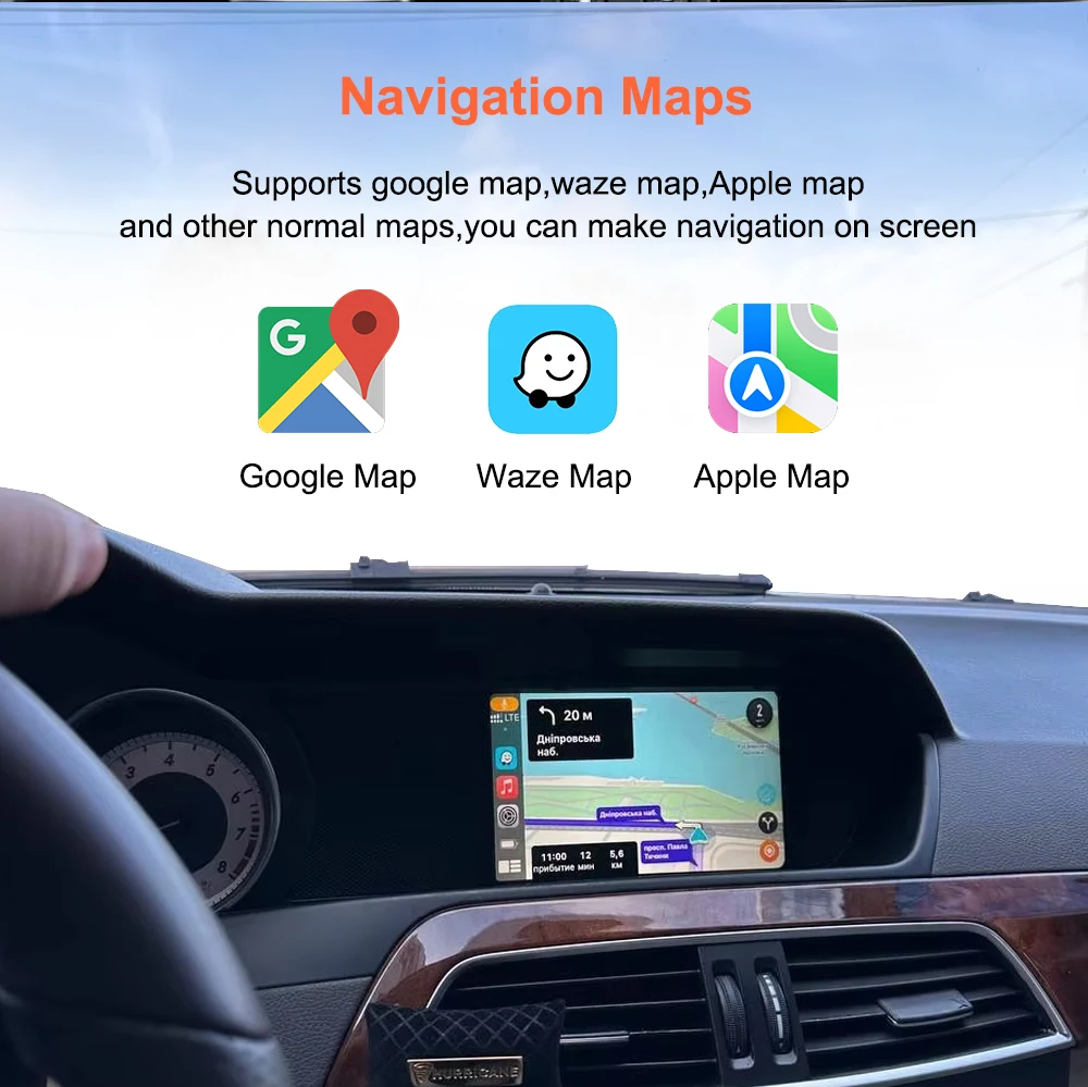 Bonroad Wireless Carplay Android Auto Decoder Box For Mercedes Benz A B C E Class CLA GLA GLK SLK CLS ML GL NTG4.5 System Module – Detail 10