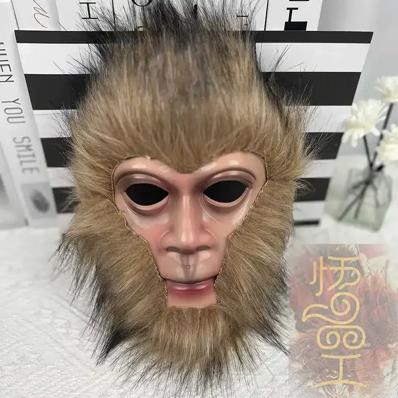 Sun Wukong Halloween Hairy Face Monkey King Monkey Mask Performance Photo Props Photo Props Performance