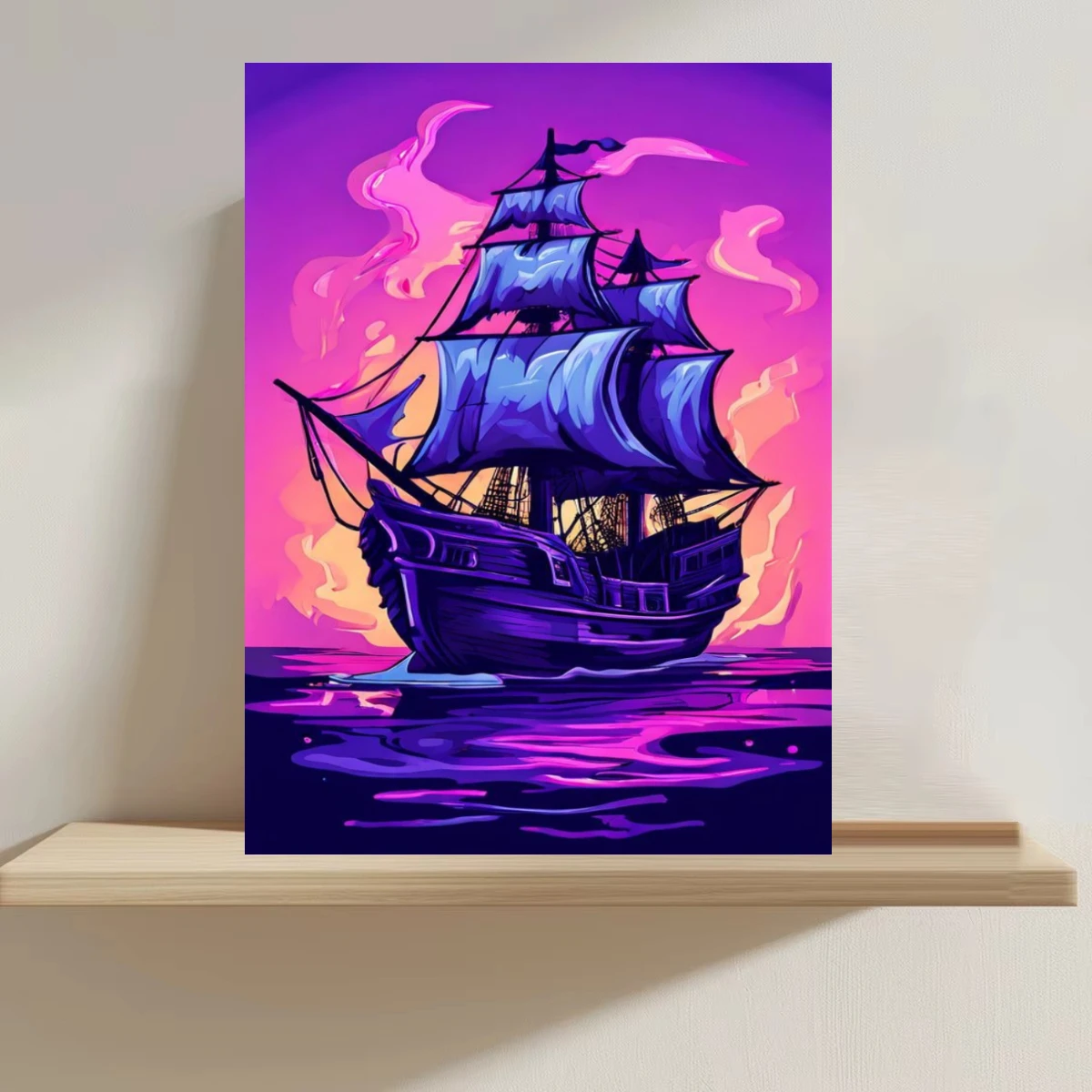 Jigsaw Puzzle Pirate Sailing Ship Scenery 500/1000/1200/2000 PCS Wall Decor for Living Room Bedroom Gift No Frame