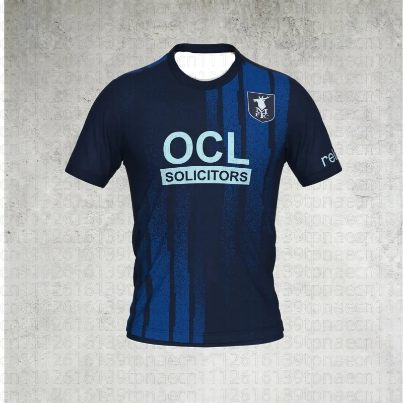 Ropa de maternidad Mansfield Town FC, camiseta de fútbol para el hogar y fuera de casa, camiseta cómoda, camisetas para niños de la misma familia, camisetas de moda 26