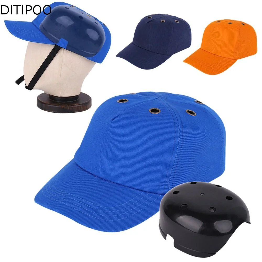 ABS Inner Shell Safety Hard Hat Top 6 Holes Adjustable Strap Bump Cap for Safety Breathable Head Protective Safety Helmet