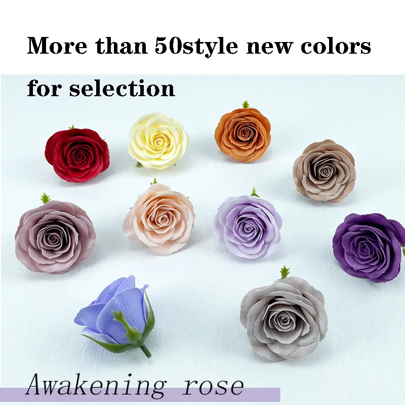 7Layers 6cm Soap rose flower head Bake brown 2024 new style DIY gift f Mother\'s day Birthday Valentine wedding baby shower favor