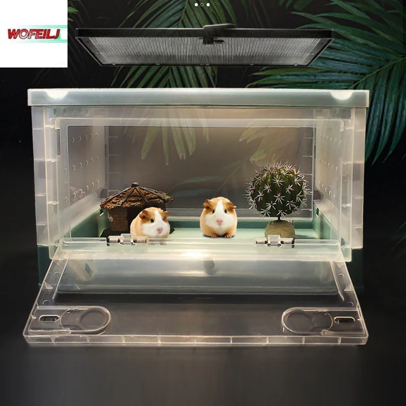 Jaula Hamster Cage Houses Collapsible Reptile Terrarium Hedgehog Feeding Box Modern Pet Breeding Tank