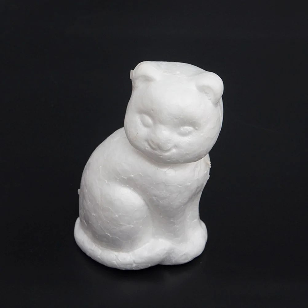 6 個のフォーム猫クラフト ホワイト 120 ミリメートル クリエイティブ DIY キッズ教育絵画装飾品 就学前の教会幼稚園の子供たち用