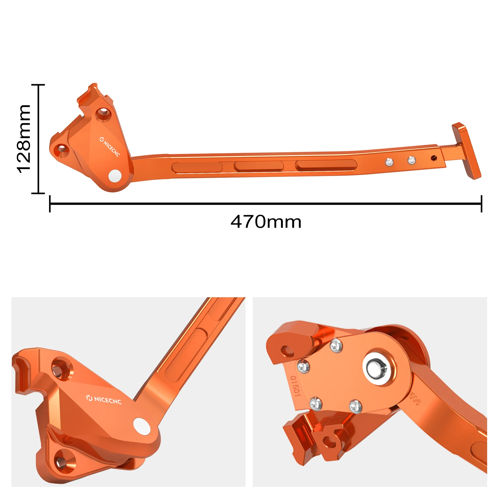 NICENC For KTM SX-F 450 2016-2025 25MM Adjustable Kickstand Side Stand For KTM SX-F 350 SX 250 Husqvarna FC350 GasGas MC350F